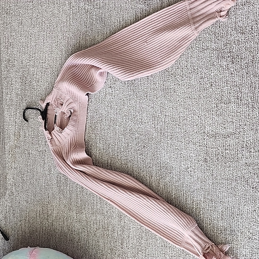 Dolls kill pink sweater shrug